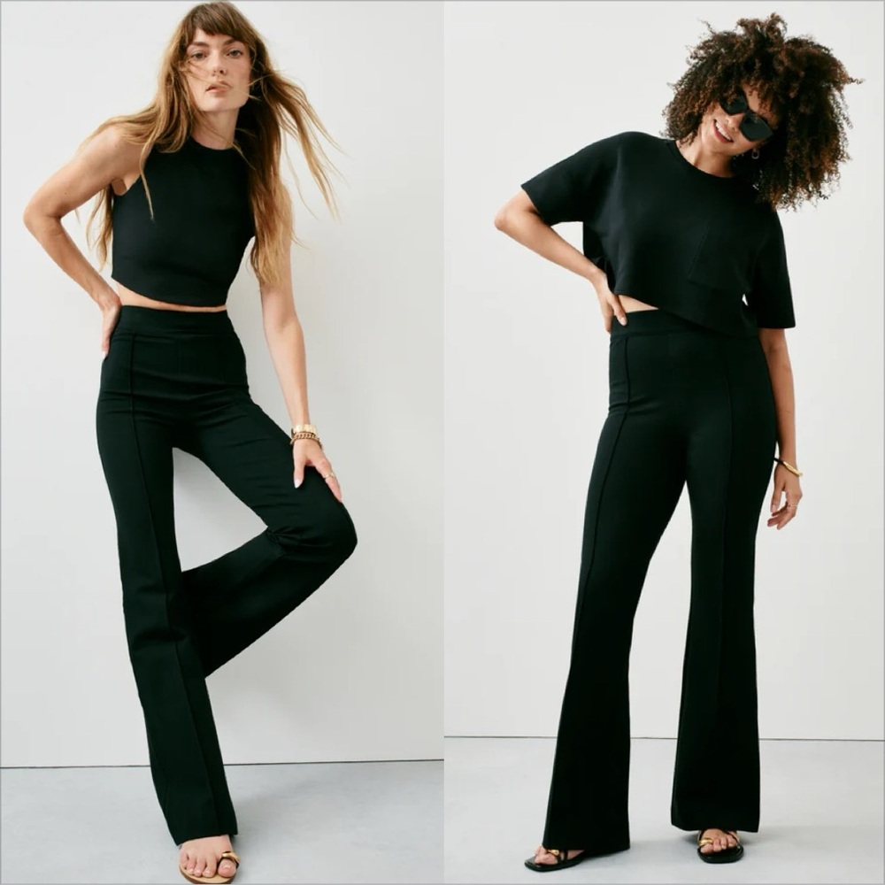 NWT Spanx PerfectFit Ponte Flare Pant in Black